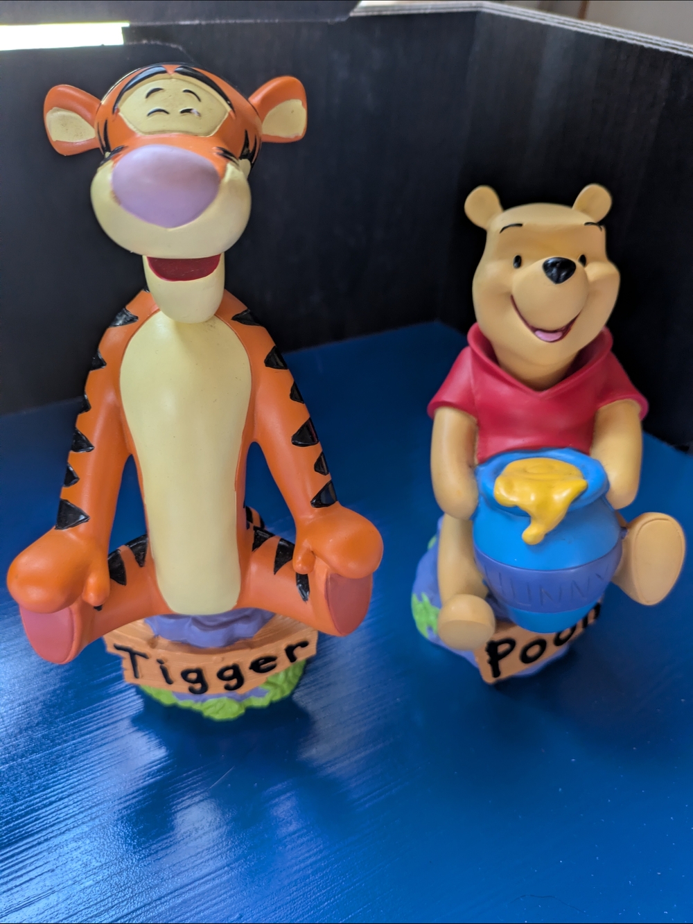 Disney Tigger & Winnie the Pooh Figures - Orange, Yellow, Red, Blue